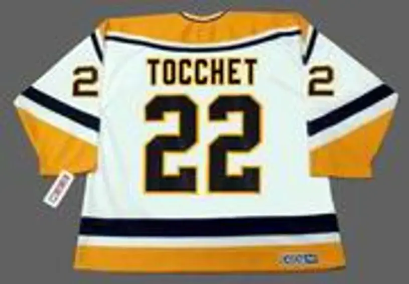 RICK TOCCHET Pittsburgh Penguins 1993 CCM Throwback Home NHL Jersey 