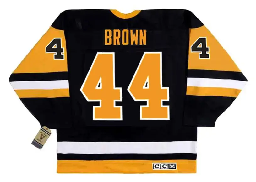 ROB BROWN Pittsburgh Penguins 1989 CCM Vintage Throwback NHL Hockey Jersey 