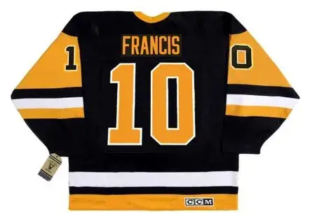 RON FRANCIS Pittsburgh Penguins 1992 CCM Vintage Away NHL Hockey Jersey 