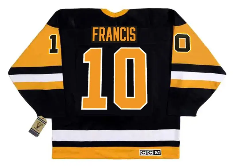 RON FRANCIS Pittsburgh Penguins 1992 CCM Vintage Away NHL Hockey Jersey 