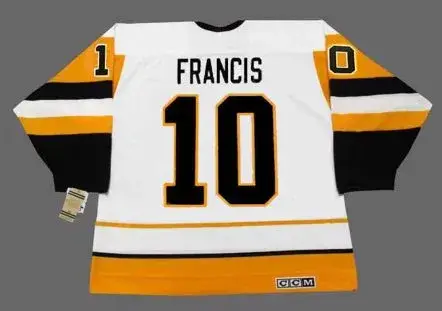RON FRANCIS Pittsburgh Penguins 1992 CCM Vintage Home NHL Hockey Jersey 