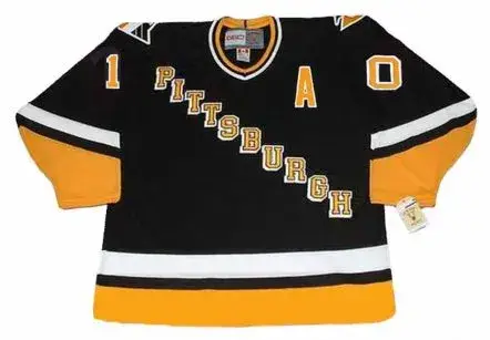 RON FRANCIS Pittsburgh Penguins 1994 CCM Vintage Throwback Away Hockey Jersey 