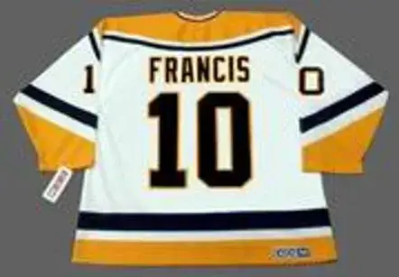 RON FRANCIS Pittsburgh Penguins 1997 CCM Throwback Home NHL Jersey 