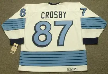 SIDNEY CROSBY Pittsburgh Penguins 1967 CCM Vintage Away NHL Hockey Jersey 