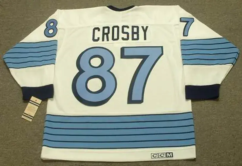 SIDNEY CROSBY Pittsburgh Penguins 1967 CCM Vintage Away NHL Hockey Jersey 