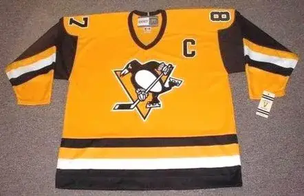SIDNEY CROSBY Pittsburgh Penguins 1984 CCM Vintage Throwback Hockey Jersey
