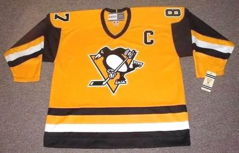 SIDNEY CROSBY Pittsburgh Penguins 1984 CCM Vintage Throwback Hockey Jersey