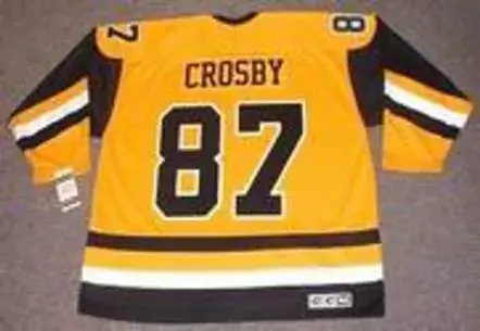 SIDNEY CROSBY Pittsburgh Penguins 1984 CCM Vintage Throwback Hockey Jersey 