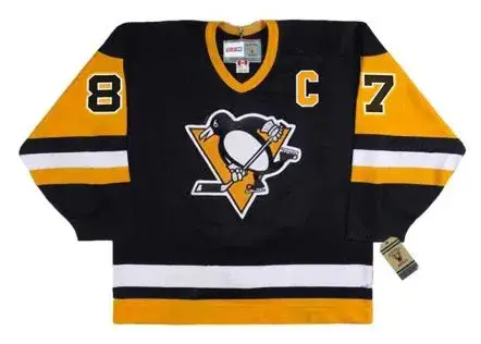 SIDNEY CROSBY Pittsburgh Penguins 1990’s CCM Vintage Throwback NHL Hockey Jersey