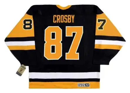 SIDNEY CROSBY Pittsburgh Penguins 1990’s CCM Vintage Throwback NHL Hockey Jersey 