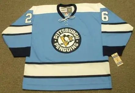 SYL APPS Pittsburgh Penguins 1970 CCM Vintage Throwback NHL Hockey Jersey
