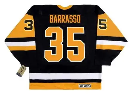 TOM BARRASSO Pittsburgh Penguins 1992 CCM Vintage Away NHL Hockey Jersey 