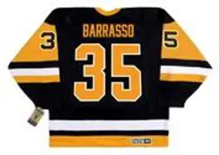 TOM BARRASSO Pittsburgh Penguins 1992 CCM Vintage Away NHL Hockey Jersey 