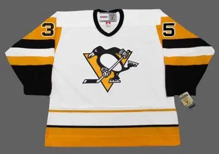 TOM BARRASSO Pittsburgh Penguins 1992 CCM Vintage Home NHL Hockey Jersey