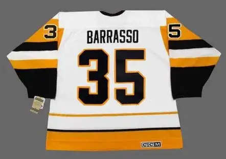 TOM BARRASSO Pittsburgh Penguins 1992 CCM Vintage Home NHL Hockey Jersey 