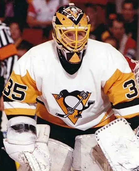 TOM BARRASSO Pittsburgh Penguins 1992 CCM Vintage Home NHL Hockey Jersey 