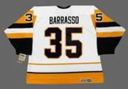 TOM BARRASSO Pittsburgh Penguins 1992 CCM Vintage Home NHL Hockey Jersey 