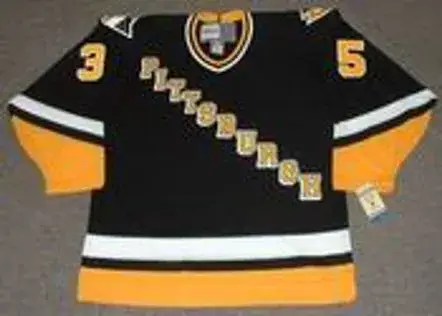 TOM BARRASSO Pittsburgh Penguins 1996 CCM Vintage Throwback Away Hockey Jersey 