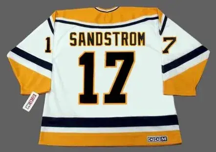 TOMAS SANDSTROM Pittsburgh Penguins 1995 CCM Throwback Home NHL Jersey 