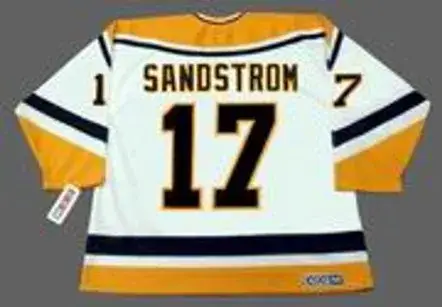 TOMAS SANDSTROM Pittsburgh Penguins 1995 CCM Throwback Home NHL Jersey 