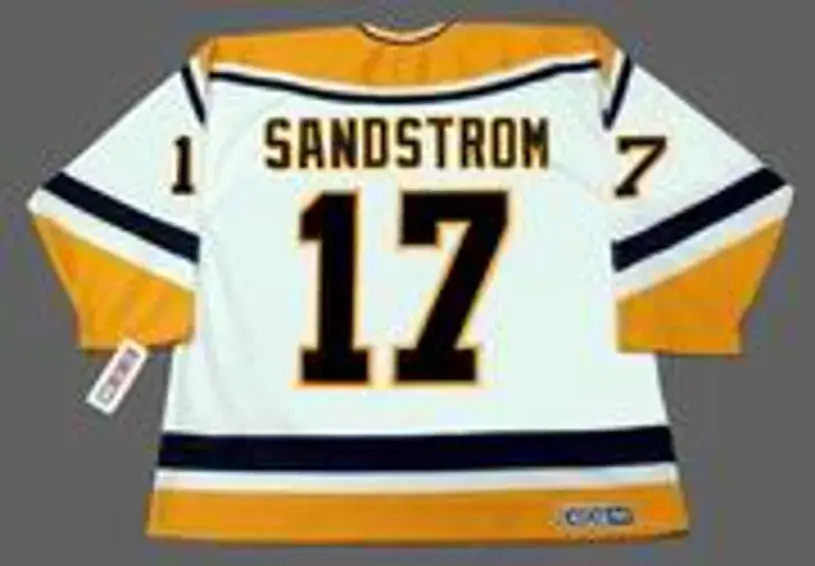 TOMAS SANDSTROM Pittsburgh Penguins 1995 CCM Throwback Home NHL Jersey 