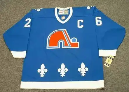 PETER STASTNY Quebec Nordiques 1988 CCM Vintage Throwback Away Hockey Jersey