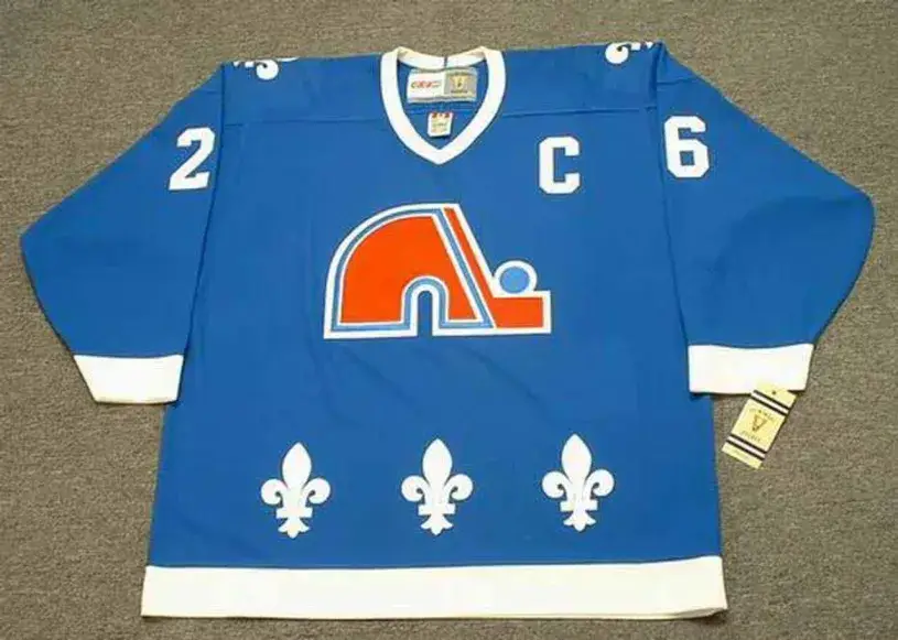 PETER STASTNY Quebec Nordiques 1988 CCM Vintage Throwback Away Hockey Jersey