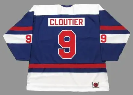 REAL CLOUTIER Quebec Nordiques 1974 WHA Throwback Hockey Jersey 