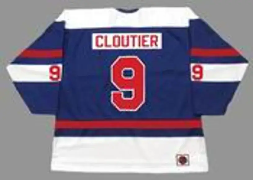 REAL CLOUTIER Quebec Nordiques 1974 WHA Throwback Hockey Jersey 