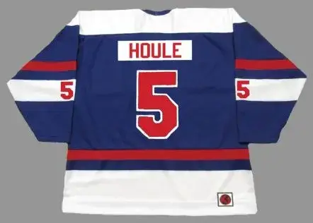 REJEAN HOULE Quebec Nordiques 1974 WHA Throwback Hockey Jersey 