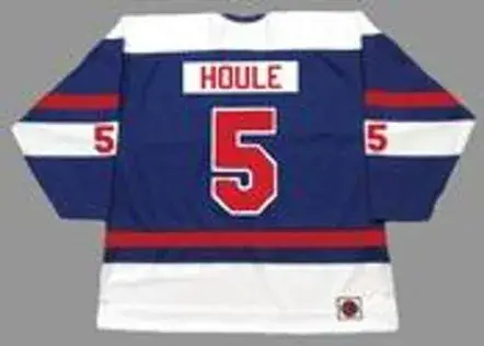 REJEAN HOULE Quebec Nordiques 1974 WHA Throwback Hockey Jersey 
