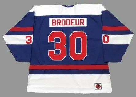 RICHARD BRODEUR Quebec Nordiques 1974 WHA Throwback Hockey Jersey 