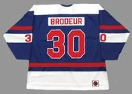 RICHARD BRODEUR Quebec Nordiques 1974 WHA Throwback Hockey Jersey 