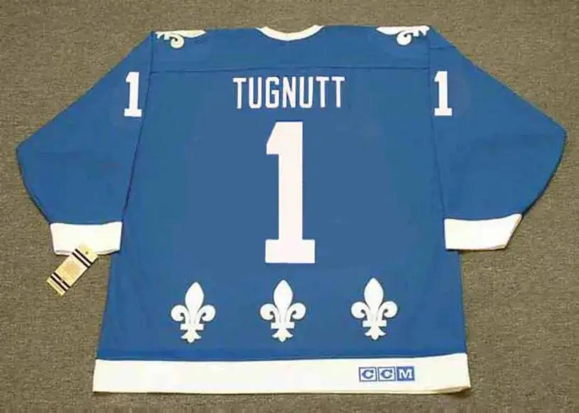 RON TUGNUTT Quebec Nordiques 1989 CCM Throwback NHL Hockey Jersey 
