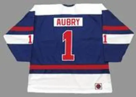 SERGE AUBRY Quebec Nordiques 1974 WHA Throwback Hockey Jersey 