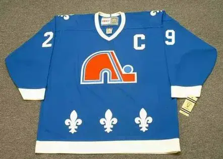 STEVEN FINN Quebec Nordiques 1990 CCM Vintage Throwback Away Hockey Jersey