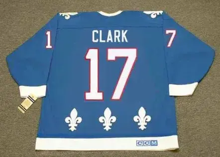 WENDEL CLARK Quebec Nordiques 1994 Away CCM Throwback NHL Hockey Jersey 