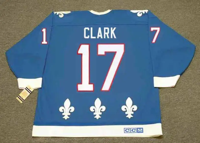 WENDEL CLARK Quebec Nordiques 1994 Away CCM Throwback NHL Hockey Jersey 