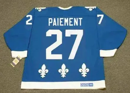 WILF PAIEMENT Quebec Nordiques 1984 Away CCM Throwback NHL Hockey Jersey 