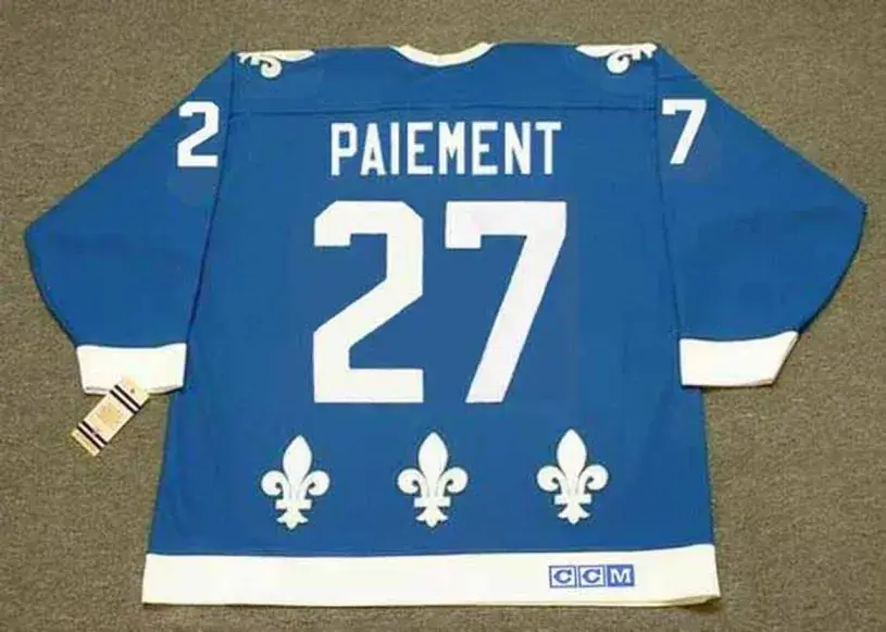 WILF PAIEMENT Quebec Nordiques 1984 Away CCM Throwback NHL Hockey Jersey 