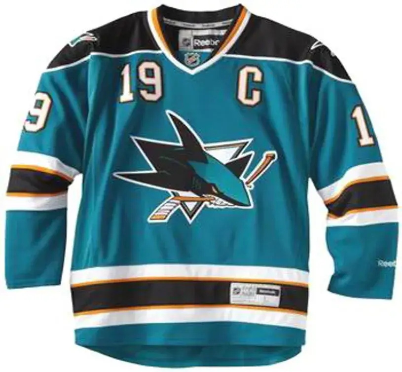 JOE THORNTON San Jose Sharks 2012 REEBOK Throwback NHL Hockey Jersey