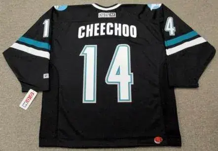 JONATHAN CHEECHOO San Jose Sharks 2005 CCM Throwback Alternate NHL Jersey 