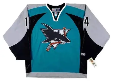 JONATHAN CHEECHOO San Jose Sharks 2006 CCM Throwback NHL Home Hockey Jersey