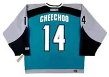 JONATHAN CHEECHOO San Jose Sharks 2006 CCM Throwback NHL Home Hockey Jersey 
