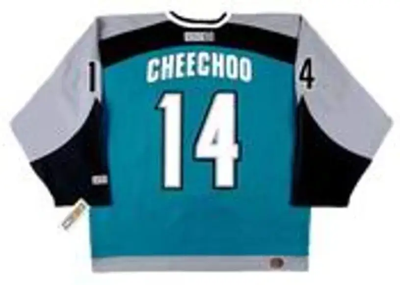 JONATHAN CHEECHOO San Jose Sharks 2006 CCM Throwback NHL Home Hockey Jersey 