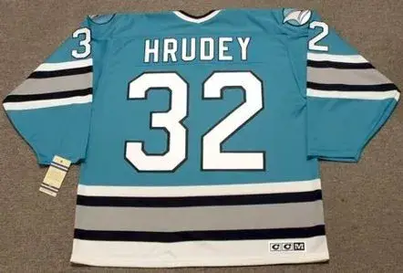 KELLY HRUDEY San Jose Sharks 1996 CCM Vintage Throwback NHL Hockey Jersey 