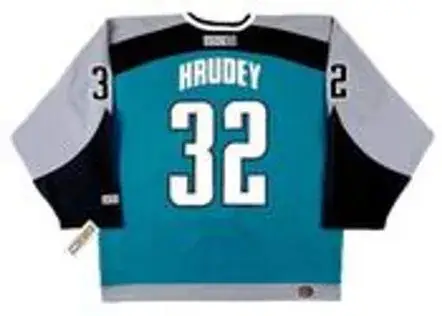 KELLY HRUDEY San Jose Sharks 1997 CCM Throwback NHL Home Hockey Jersey 