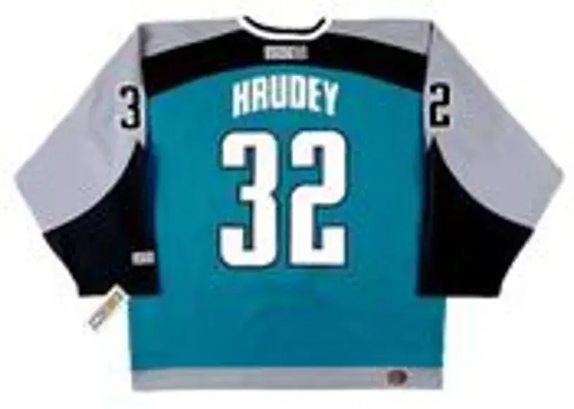 KELLY HRUDEY San Jose Sharks 1997 CCM Throwback NHL Home Hockey Jersey 