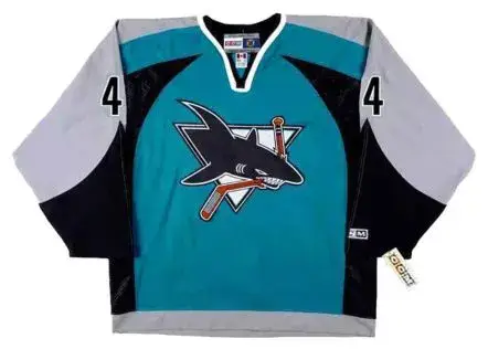 MARC-EDOUARD VLASIC San Jose Sharks 2006 CCM Throwback NHL Home Hockey Jersey