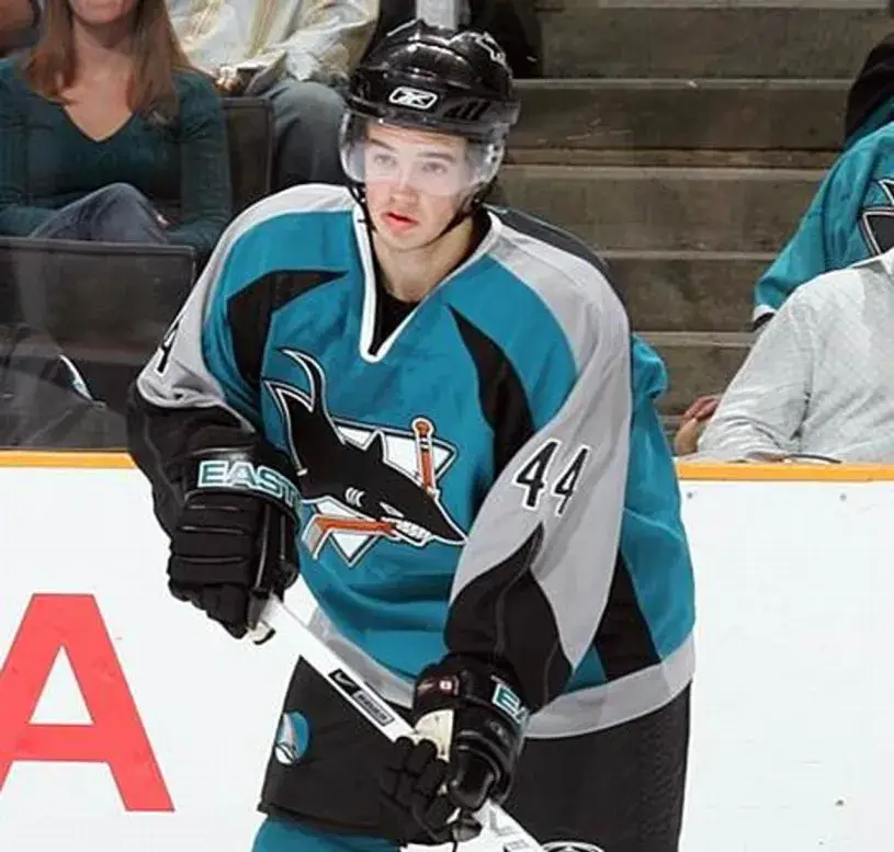 MARC-EDOUARD VLASIC San Jose Sharks 2006 CCM Throwback NHL Home Hockey Jersey 